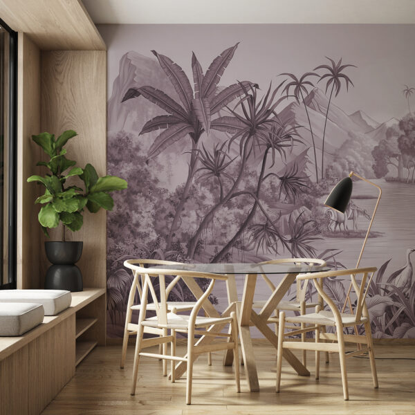 Wall mural Wall mural A river with zebras and mountains (SKU: u59040v3)
