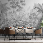 Wall murals Drawing of a forest