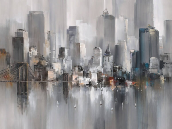 Painting of a city Painting of a city