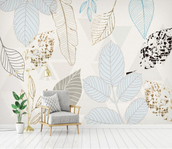 Pattern of leaves on a white background Pattern of leaves on a white background