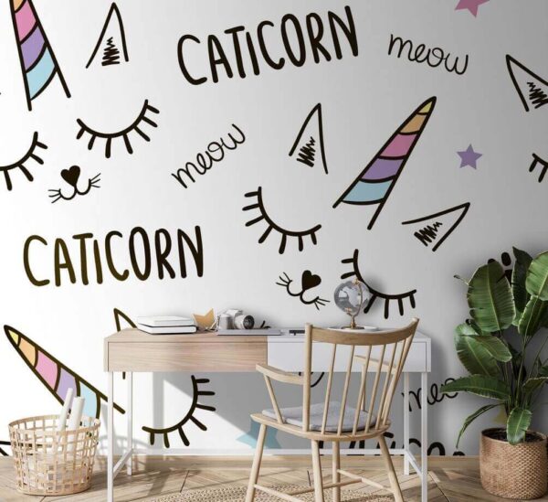 Pattern of a unicorn with eyes and ears Pattern of a unicorn with eyes and ears