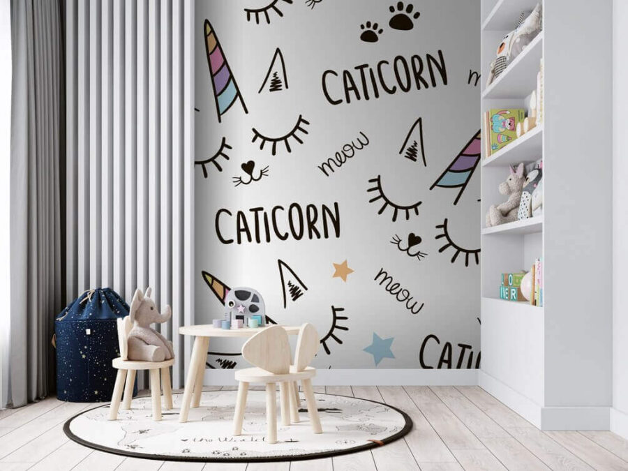 Pattern of a unicorn with eyes and ears