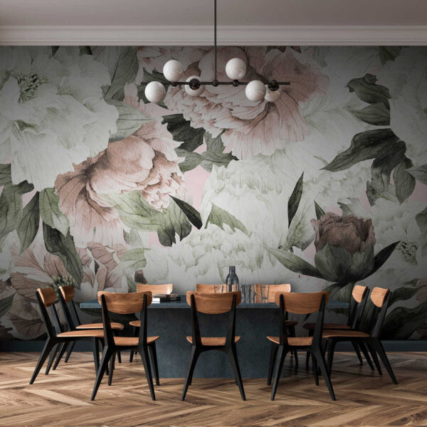 Delicate floral patterns in soft hues Delicate floral patterns in soft hues