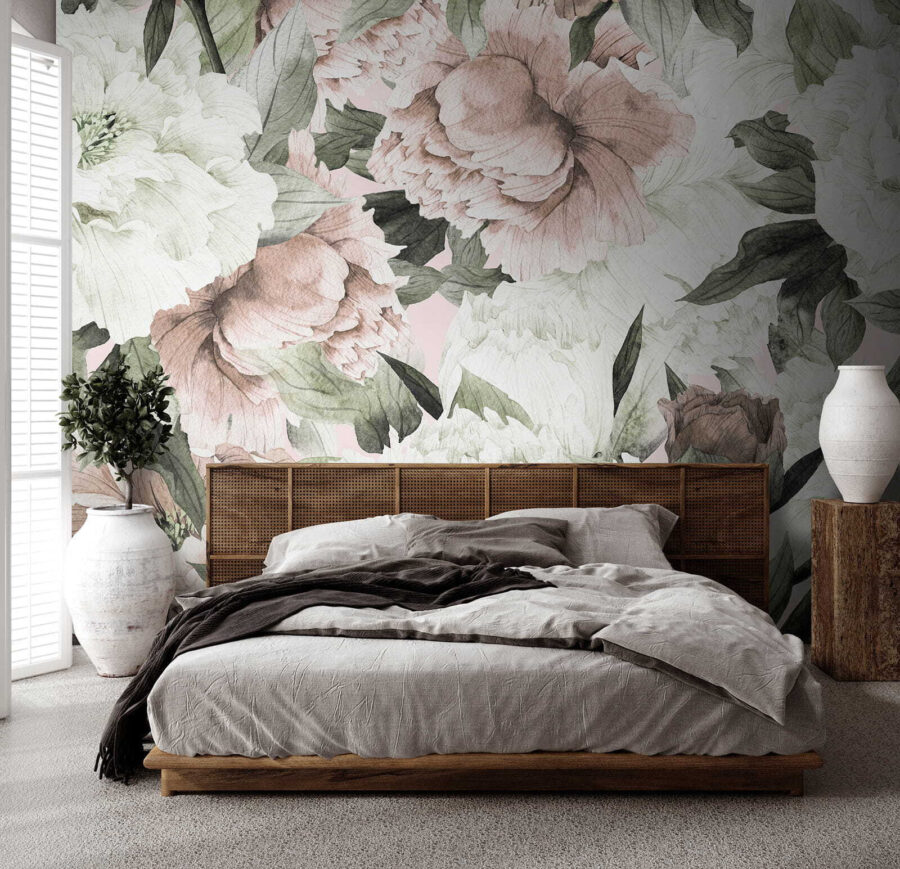 Delicate floral patterns in soft hues