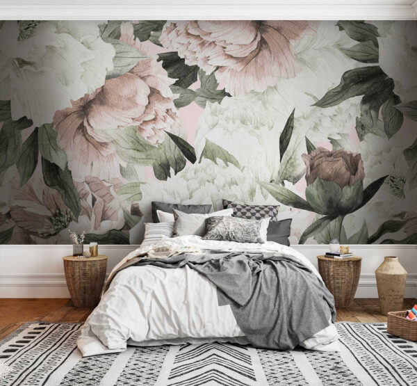 Delicate floral patterns in soft hues Delicate floral patterns in soft hues