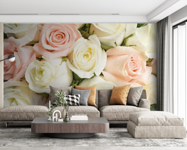 Group of pink and white roses Group of pink and white roses