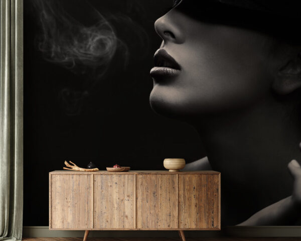 Woman wearing a hat and smoking Woman wearing a hat and smoking