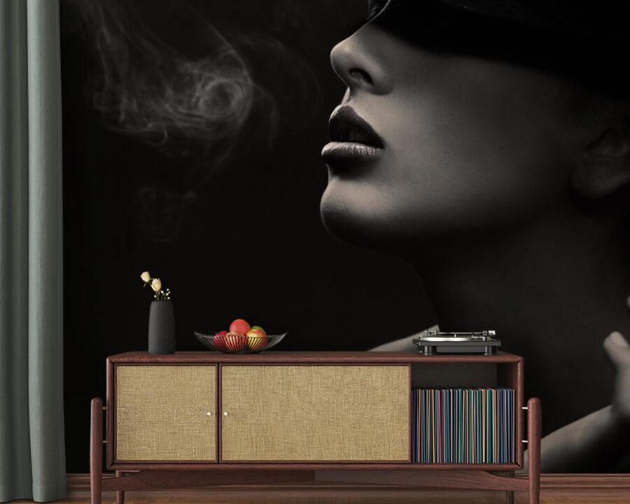 Woman wearing a hat and smoking Woman wearing a hat and smoking