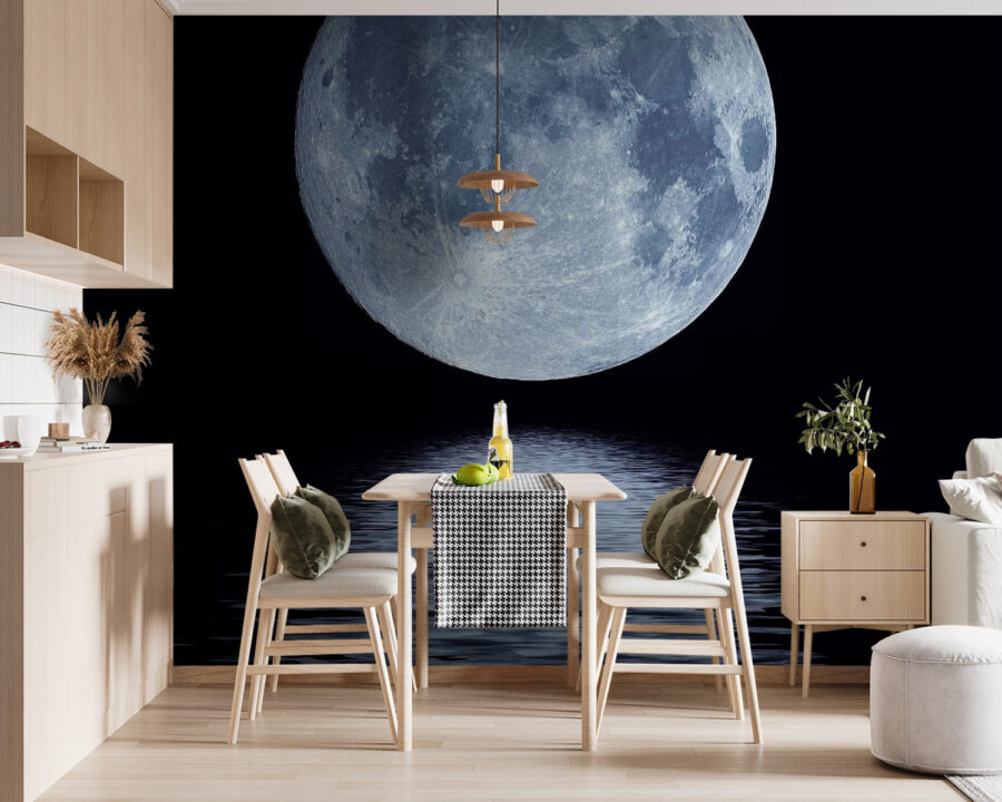 Full moon over water