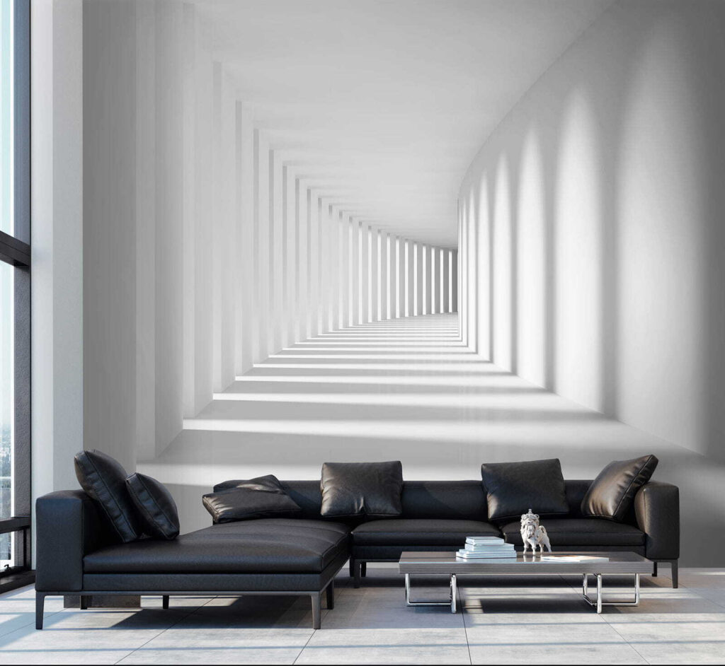 White room with columns and light u55301pig7 1024x942 - White room with columns and light