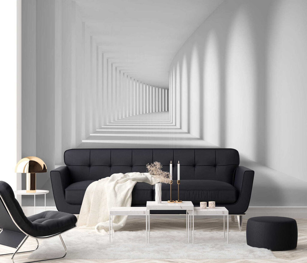 White room with columns and light u55301pig6 1024x876 - White room with columns and light