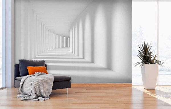 White room with columns and light u55301pig2 600x382 - White room with columns and light