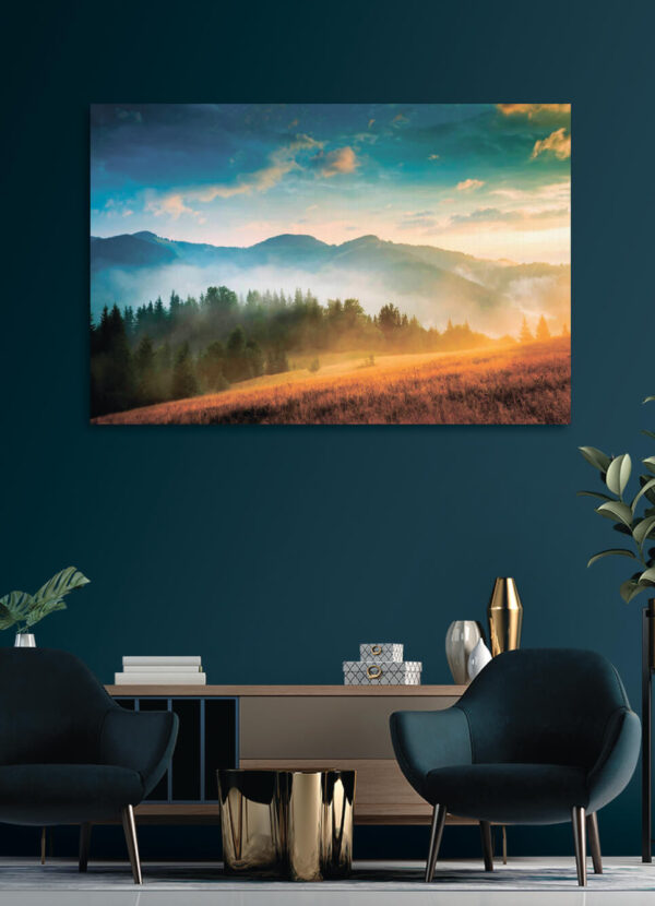 Landscape with trees and mountains Landscape with trees and mountains