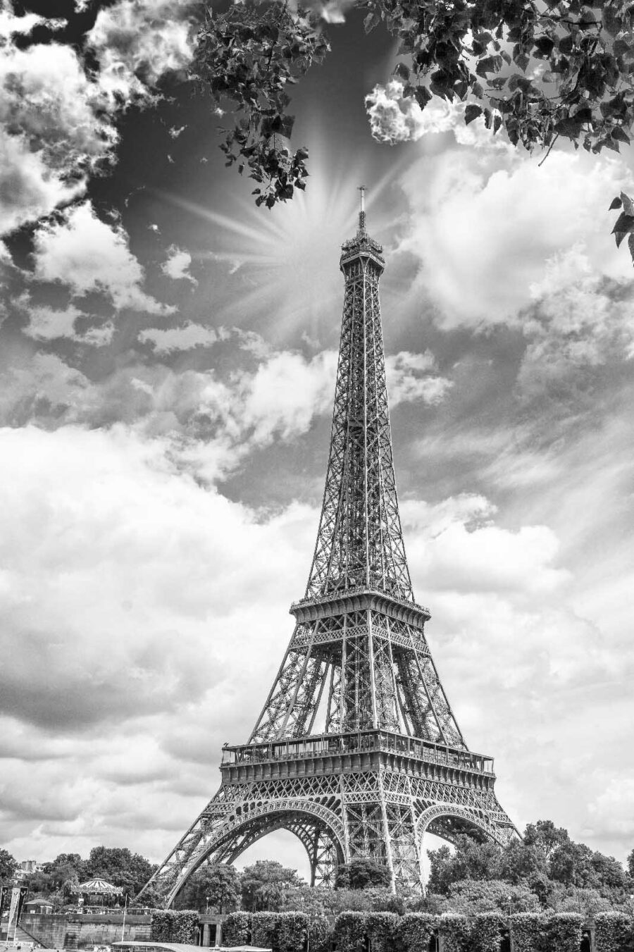 Tall tower with a cloudy sky Tall tower with a cloudy sky