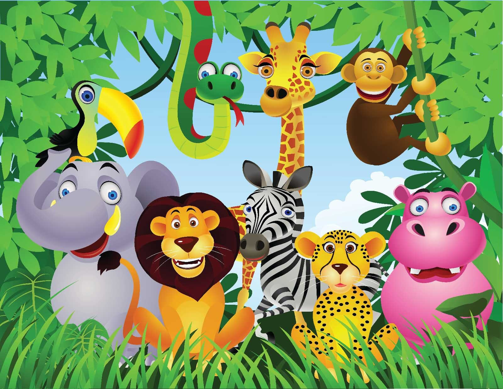 Group of animals in the jungle u53685p - Group of animals in the jungle - tegory
