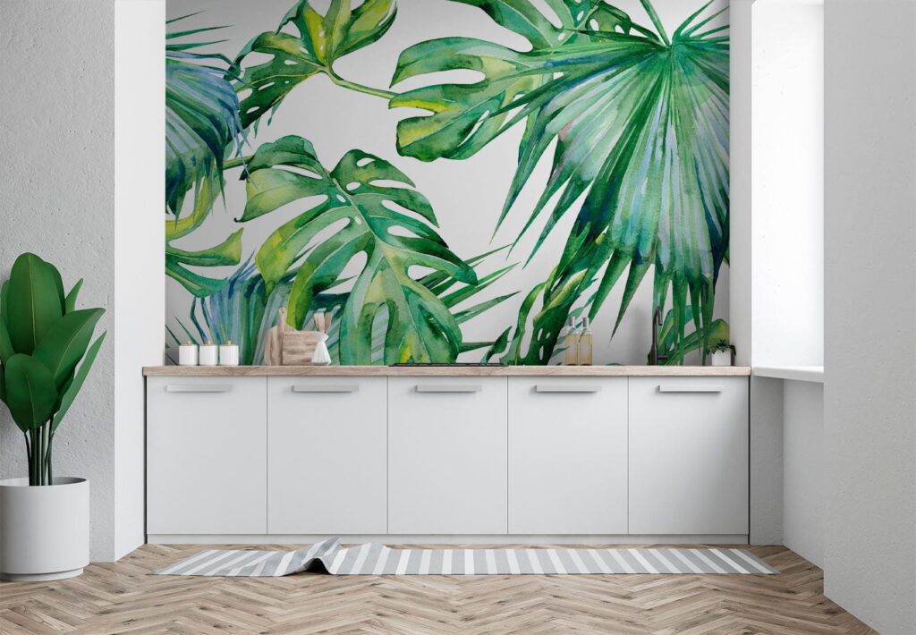 Lush green leaves in vibrant arrangement Lush green leaves in vibrant arrangement