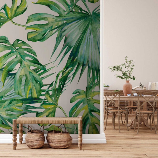Lush green leaves in vibrant arrangement Lush green leaves in vibrant arrangement