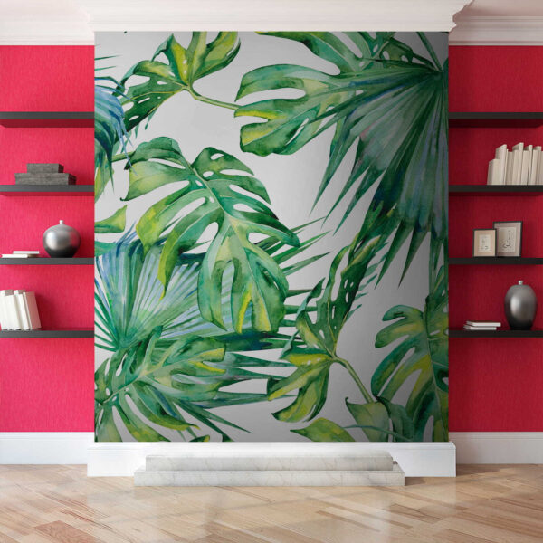 Lush green leaves in vibrant arrangement Lush green leaves in vibrant arrangement