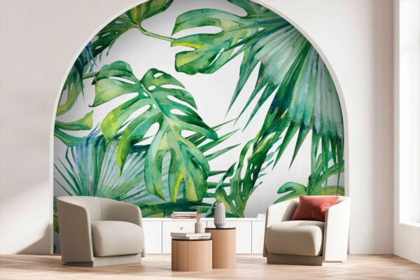 Lush green leaves in vibrant arrangement Lush green leaves in vibrant arrangement