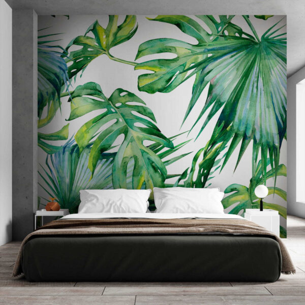 Lush green leaves in vibrant arrangement Lush green leaves in vibrant arrangement
