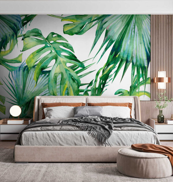 Lush green leaves in vibrant arrangement Lush green leaves in vibrant arrangement