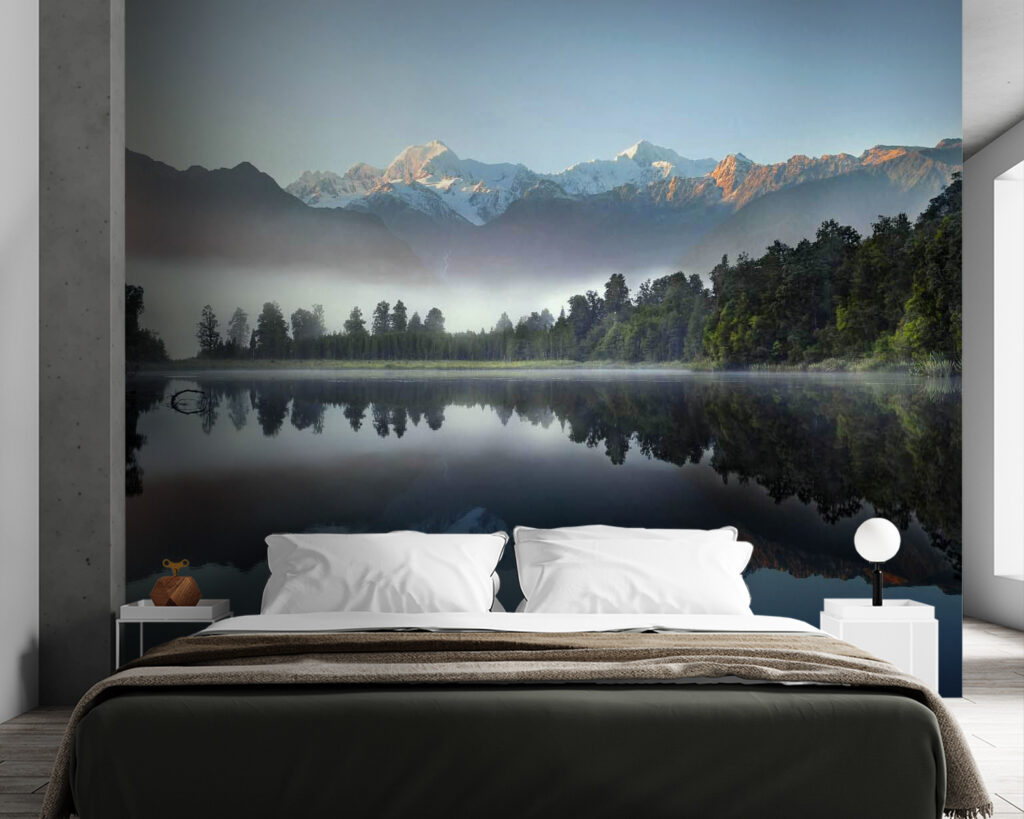 Lake with trees and mountains in the background u53417pib84m 1024x819 - Lake with trees and mountains in the background - tegory