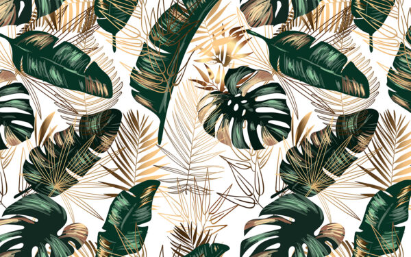 Lush Tropical Leaves in Elegant Design Lush Tropical Leaves in Elegant Design