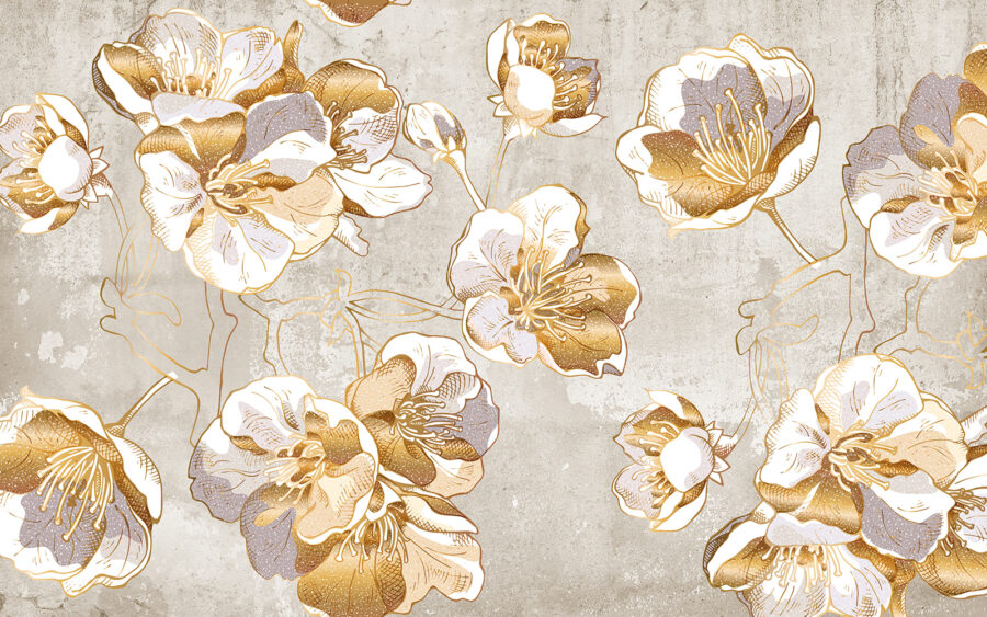 Elegant floral pattern on textured background