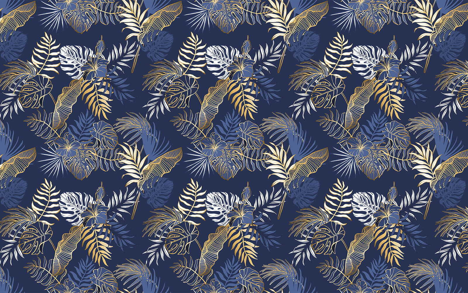 Pattern of leaves on a blue background u53271p - Pattern of leaves on a blue background - tegory