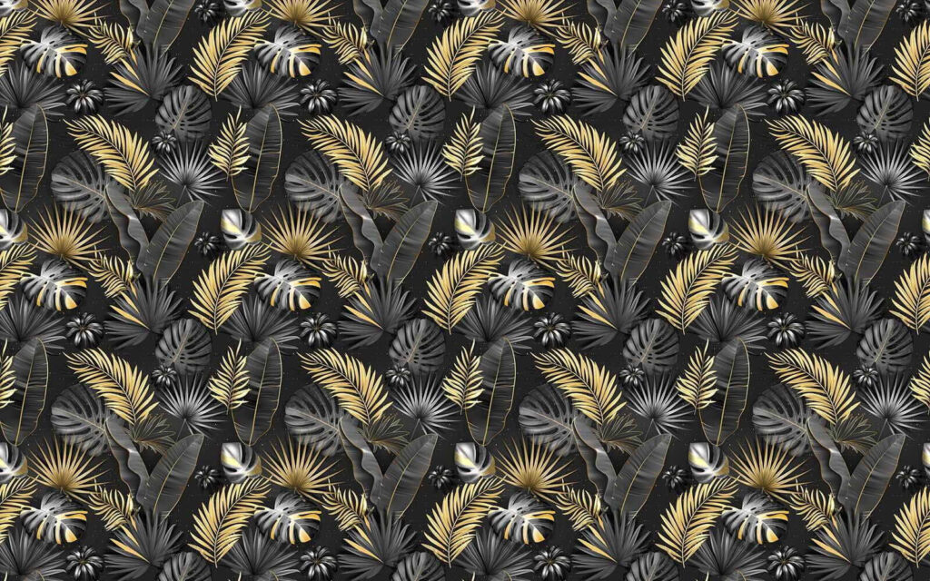 Elegant tropic leaves in monochrome. Elegant tropic leaves in monochrome.