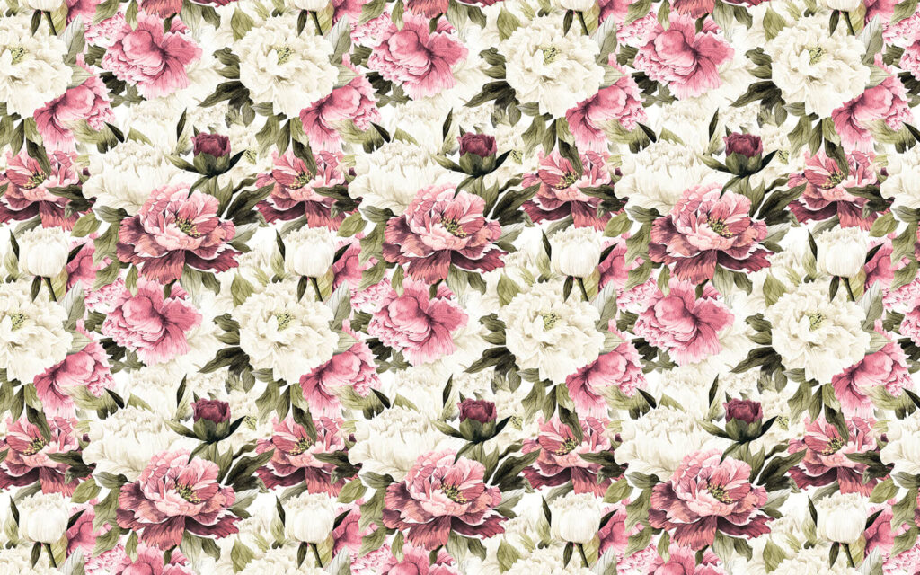 Pattern of pink and white flowers Pattern of pink and white flowers