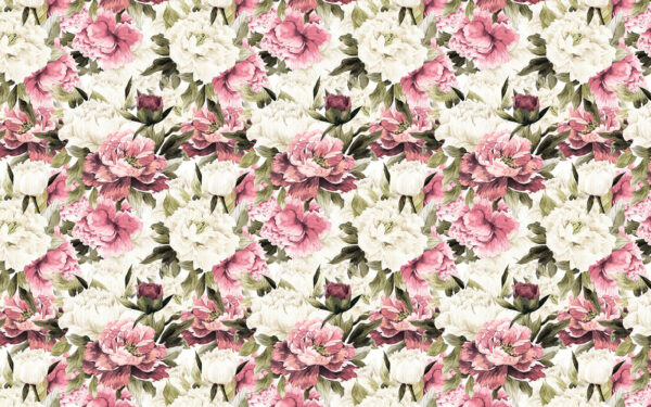 Pattern of pink and white flowers Pattern of pink and white flowers