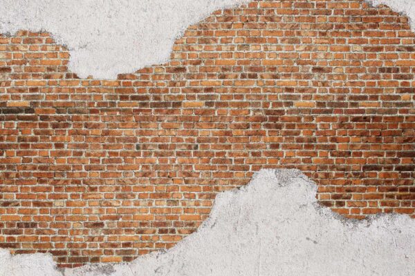 Brick wall with a white layer Brick wall with a white layer