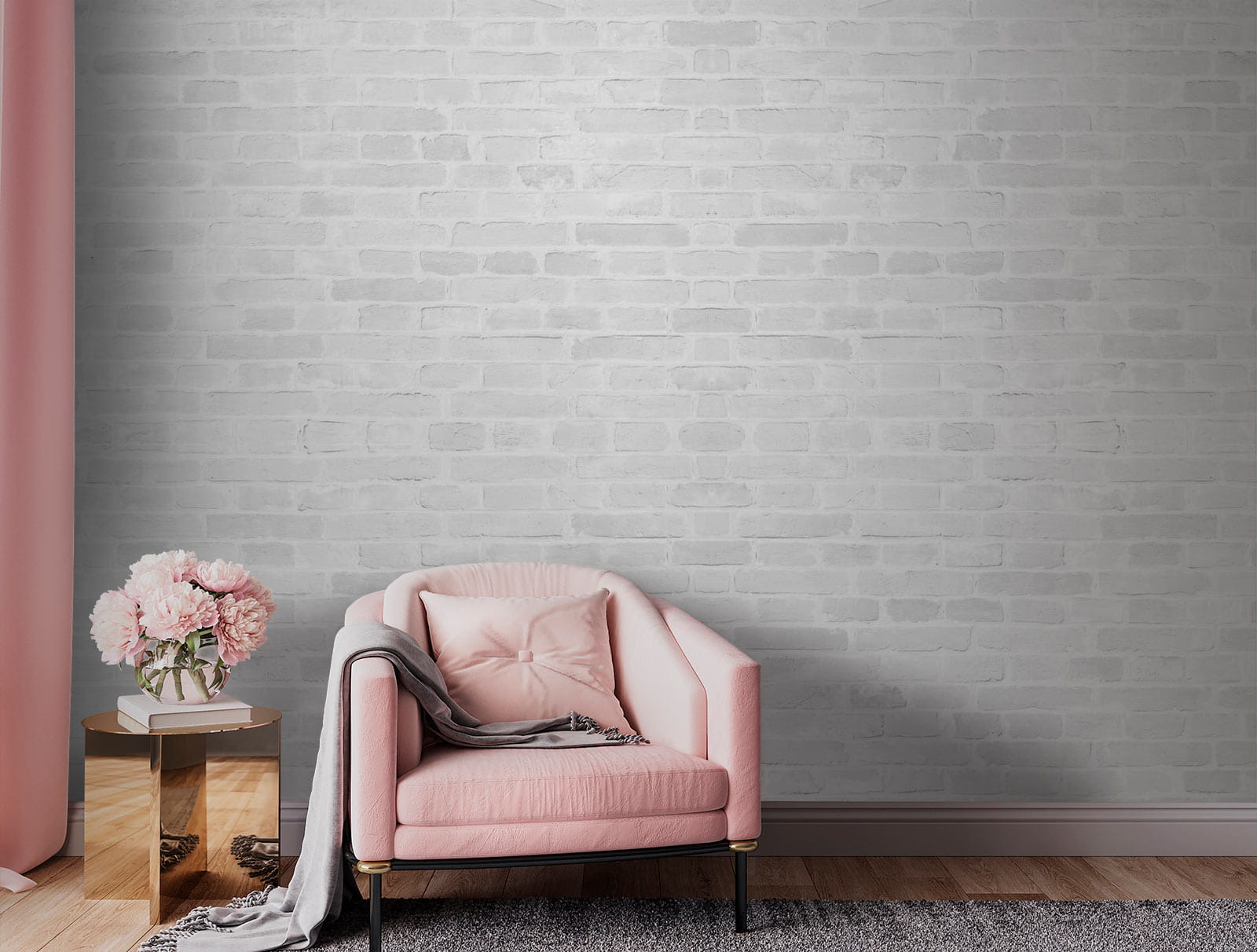 White brick wall with many rectangular bricks u53030pig1m - White brick wall with many rectangular bricks - tegory