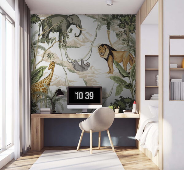 Wallpaper with animals and trees Wallpaper with animals and trees