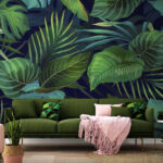 Wall murals Pattern of green leaves