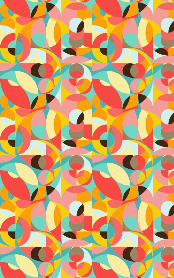 Colorful pattern of circles and squares Colorful pattern of circles and squares