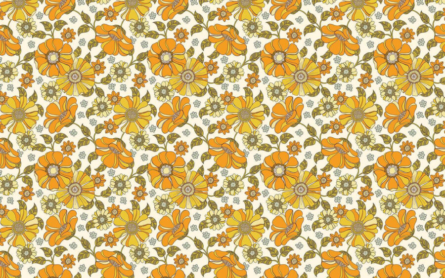 Wall murals Pattern of flowers and leaves - Image 3