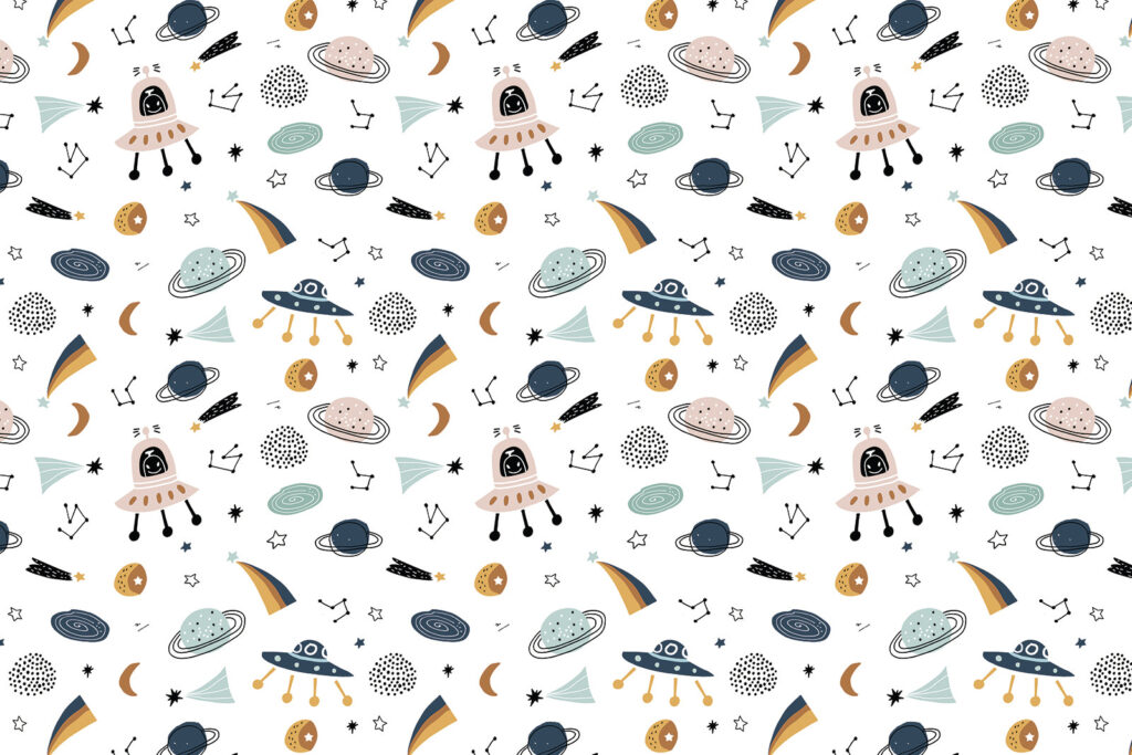 Pattern of cartoon objects Pattern of cartoon objects