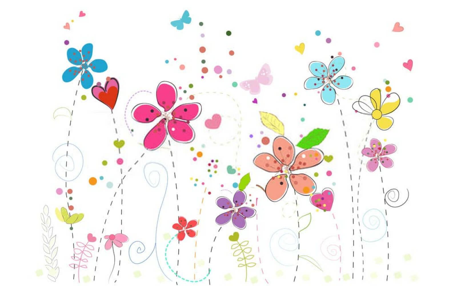 Group of flowers with butterflies u51046p - Group of flowers with butterflies - tegory