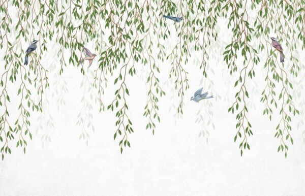 Birds on a tree branch Birds on a tree branch