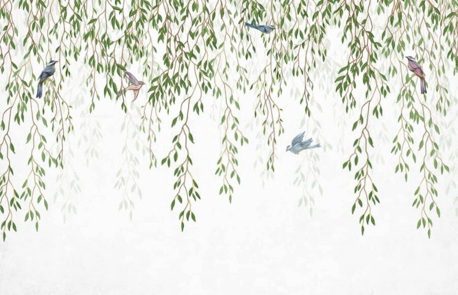 Birds on a tree branch