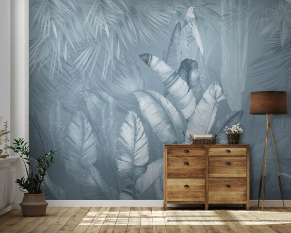 Serene jungle foliage in soft hues. Serene jungle foliage in soft hues.
