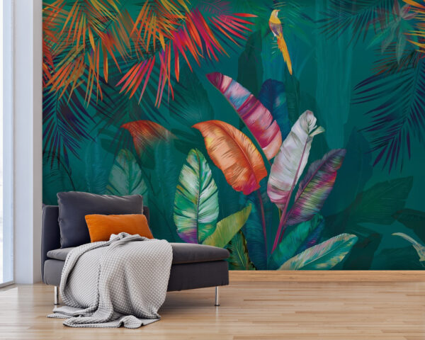 Colorful leaves and plants