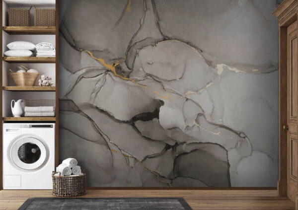 Abstract marbling in black and white. Abstract marbling in black and white.