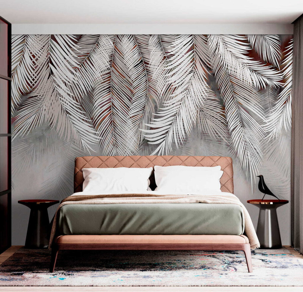 White feather on a gray surface