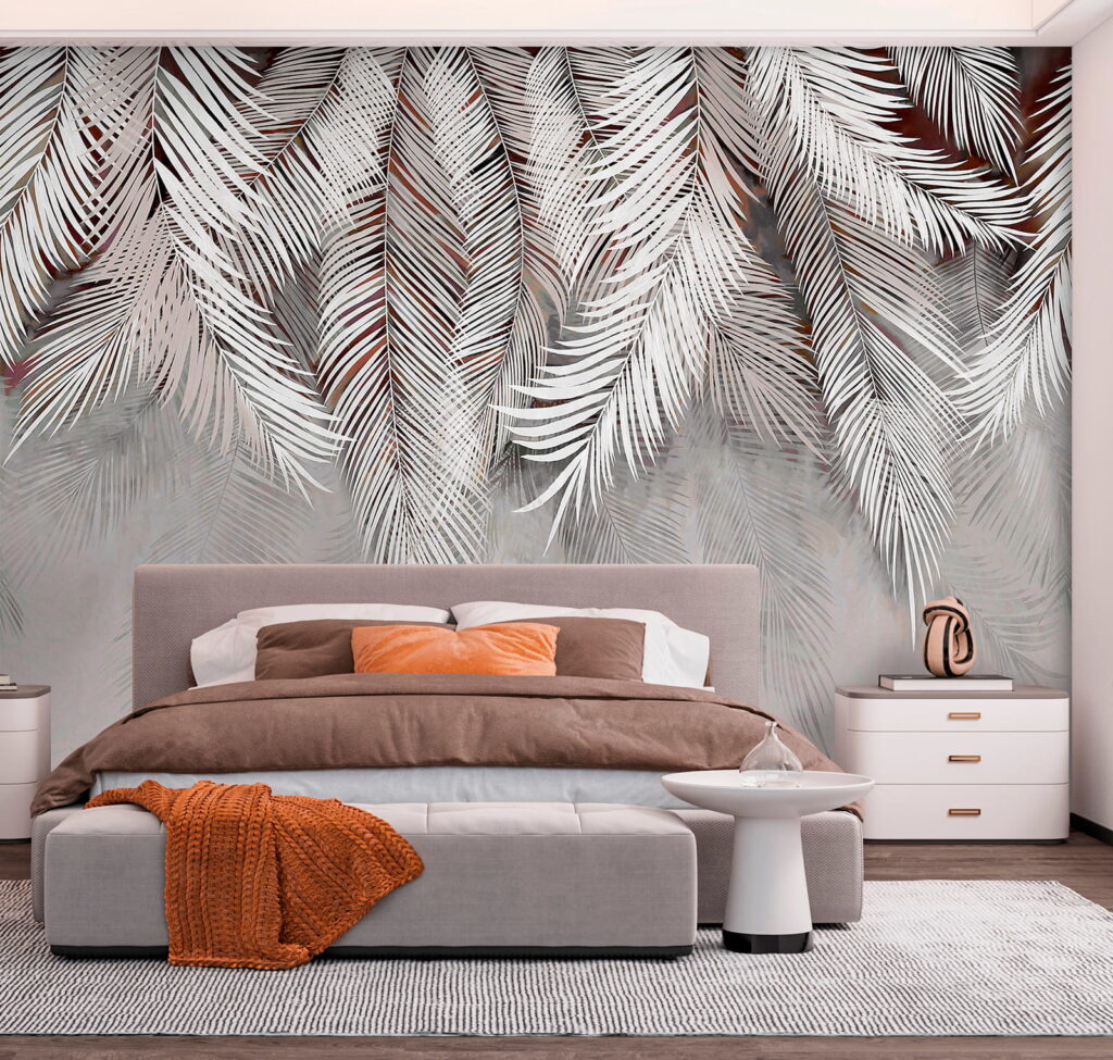 White feather on a gray surface