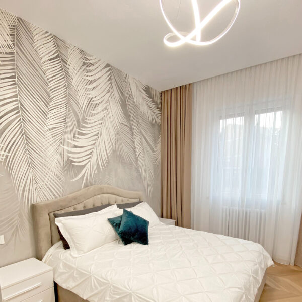 White leaves on a gray background