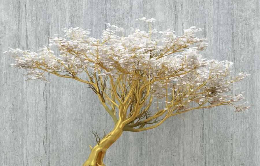 Tree with white flowers