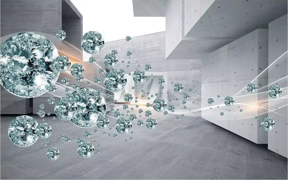 Large diamond cluster in a room Large diamond cluster in a room